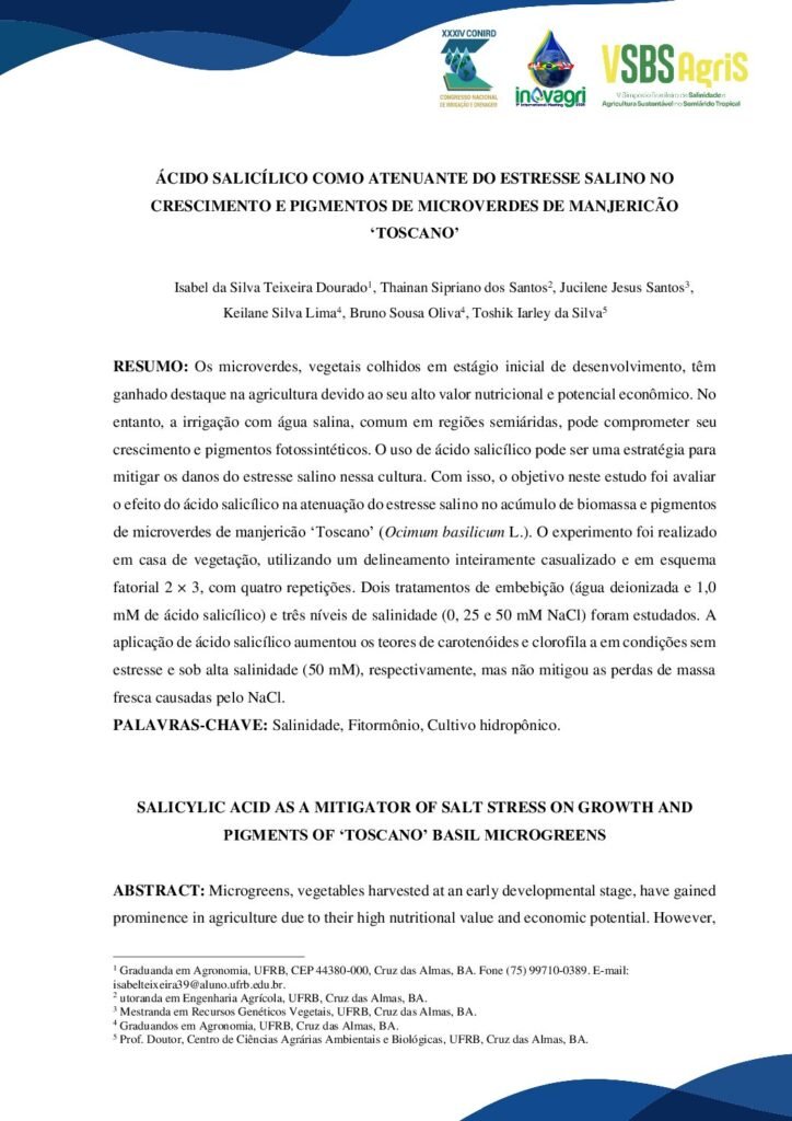 thumbnail of ÁCIDO SALICÍLICO COMO ATENUANTE DO ESTRESSE SALINO NO