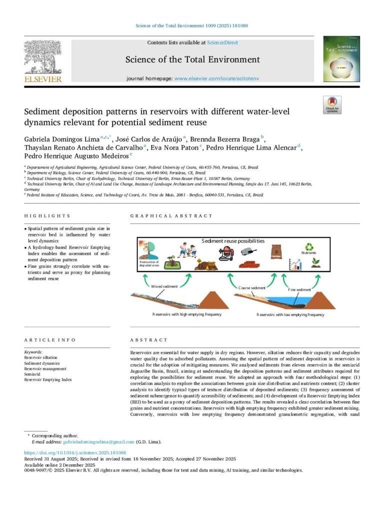 thumbnail of Sediment deposition patterns in reservoirs with different water-level