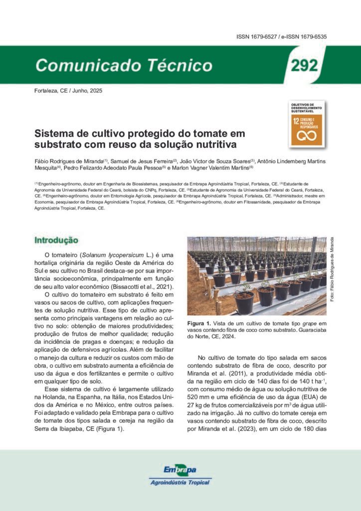 thumbnail of Sistema de cultivo protegido do tomate em